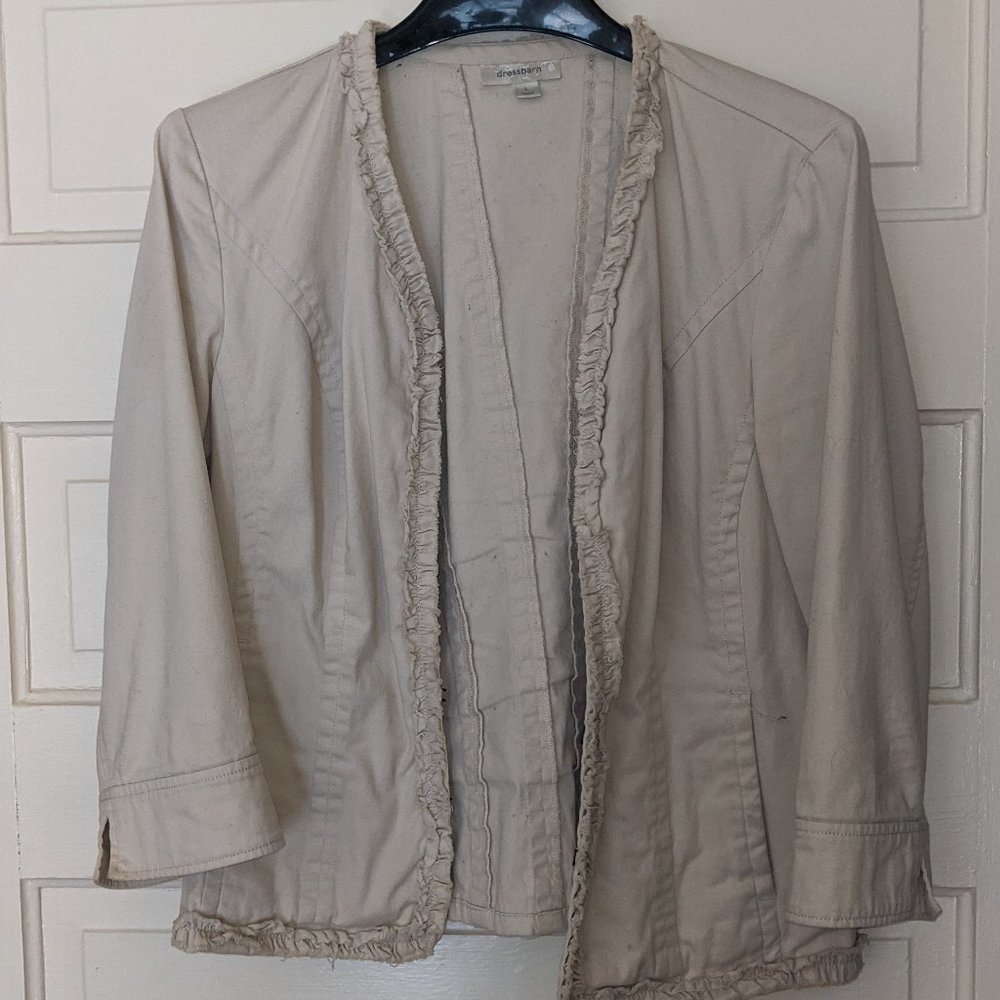 Cream Color Jacket 3/4 length Sleeves